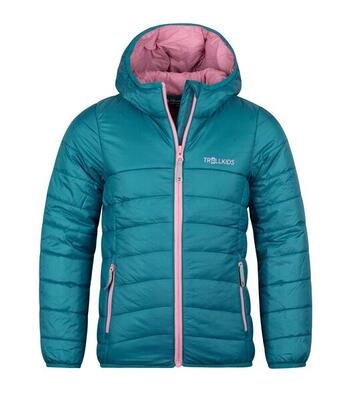 Mädchen Steppjacke Eikefjord Marineblau/Feuerbeere