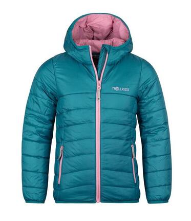 Mädchen Steppjacke Eikefjord Blaugrün/Violett