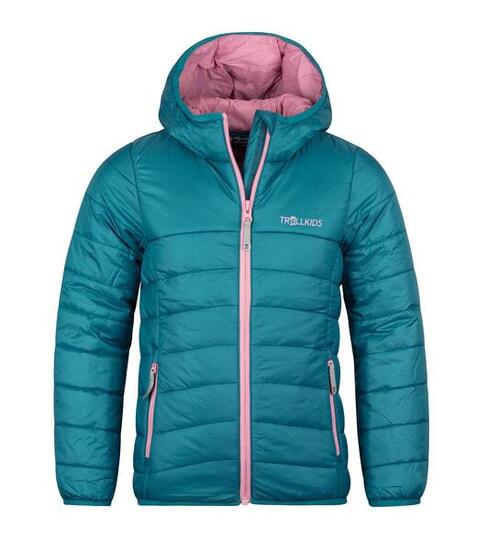 Mädchen Steppjacke Eikefjord Blaugrün/Violett