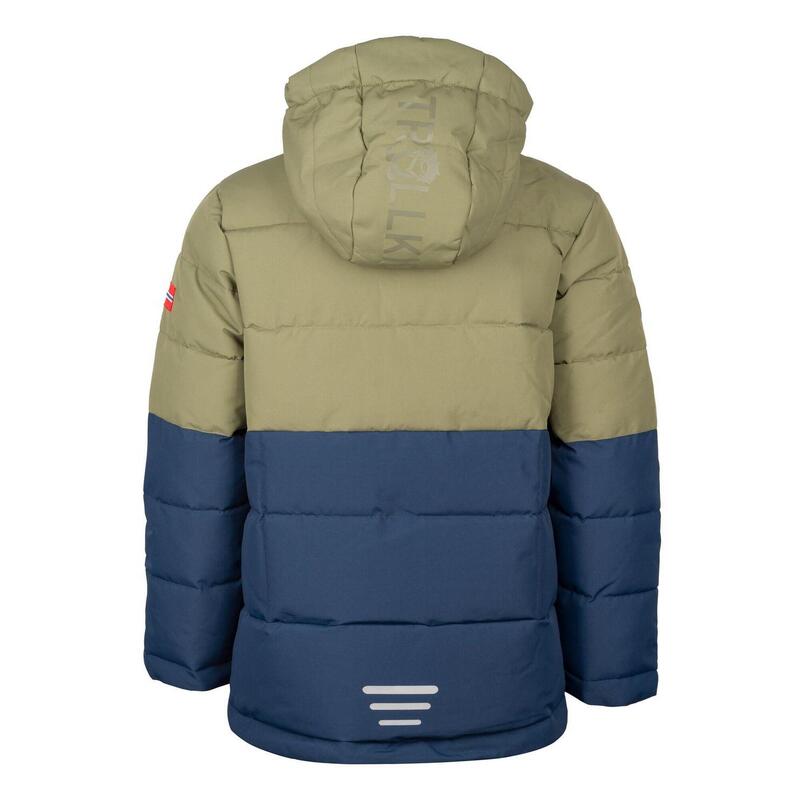 Veste d'hiver enfant Gryllefjord mousse/bleu mystique/jaune doré