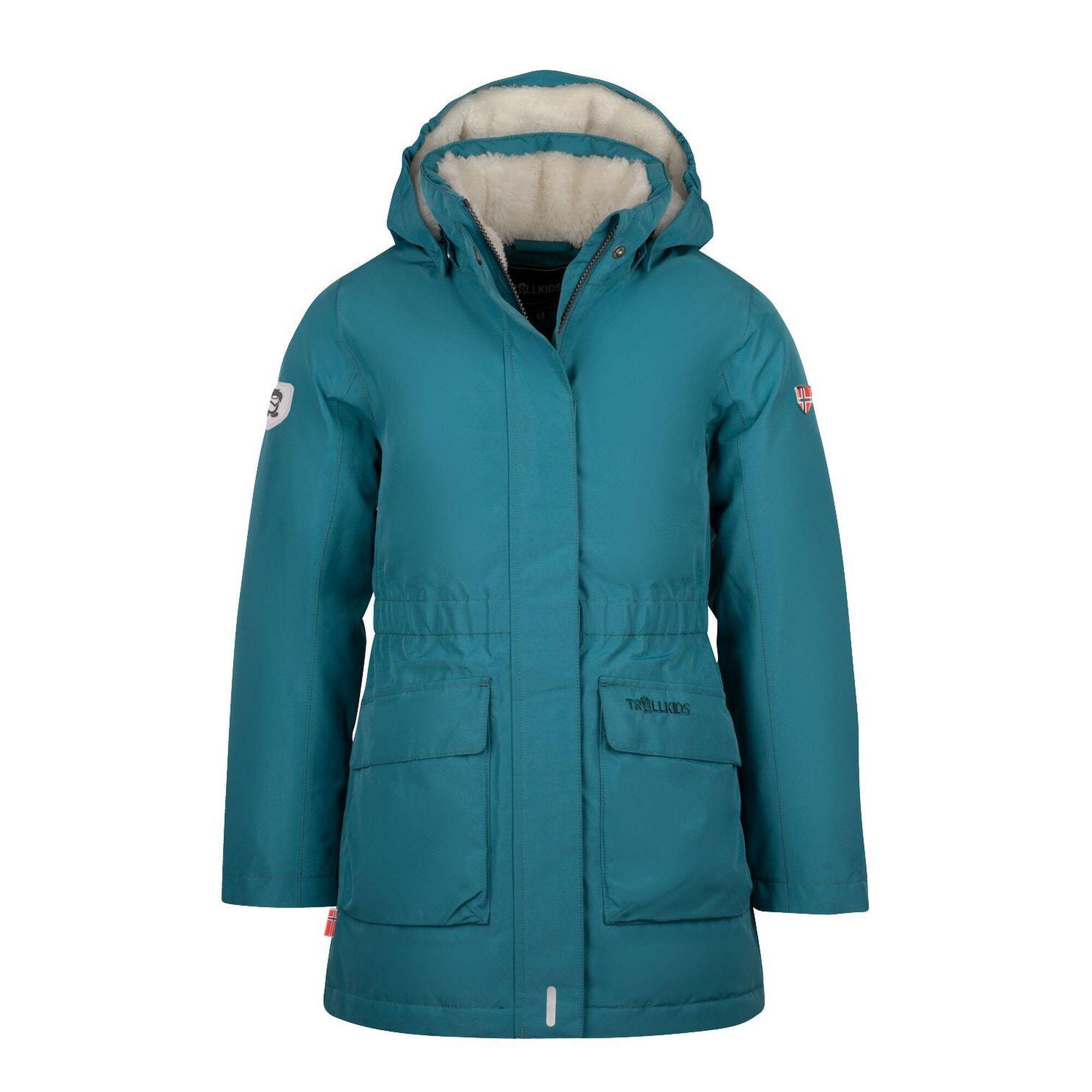 Alesund coat for girls teal-green