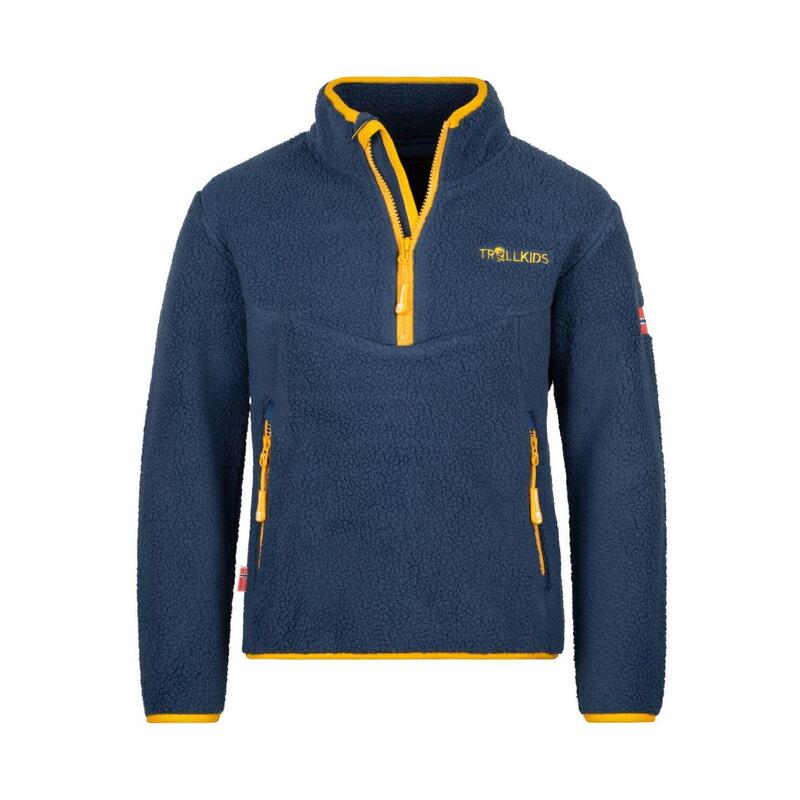 Pull polaire enfant Hemsedal Bleu mystique/jaune doré