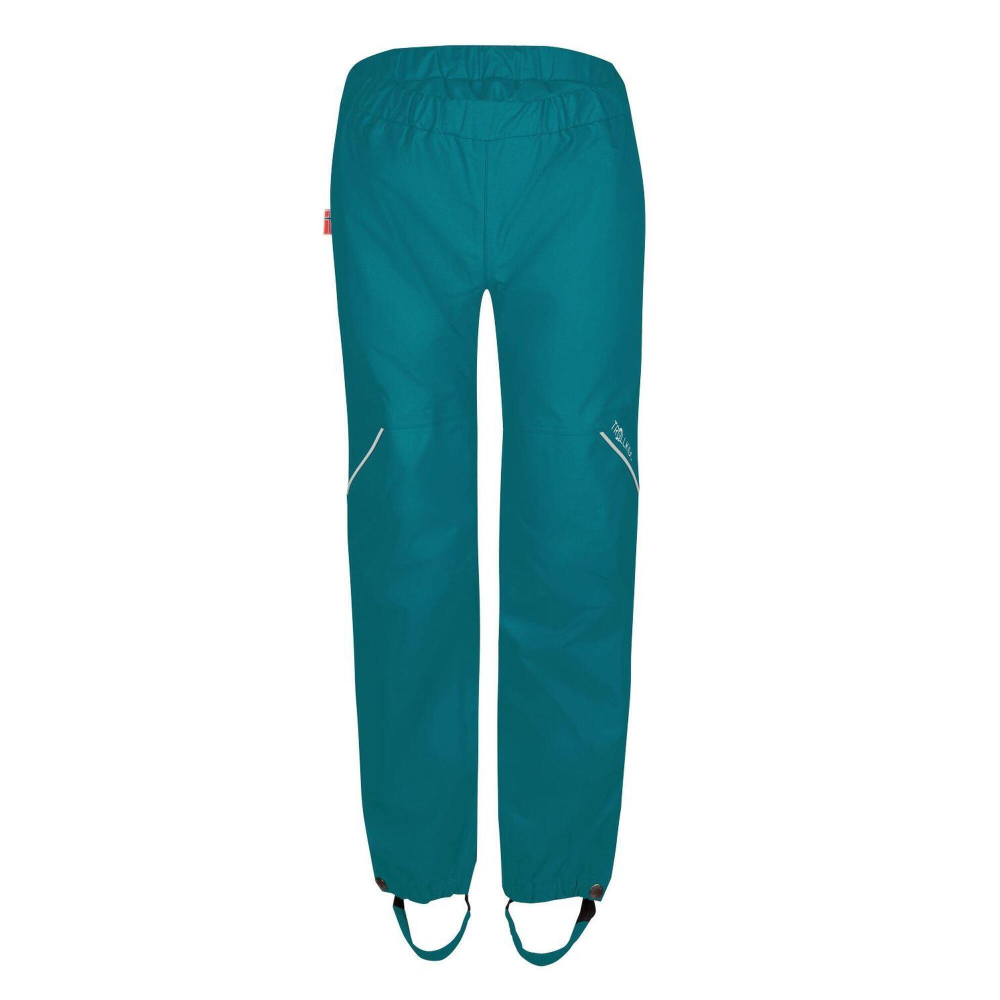 TROLLKIDS Kinder Regenhose Lofoten Teal-Grün