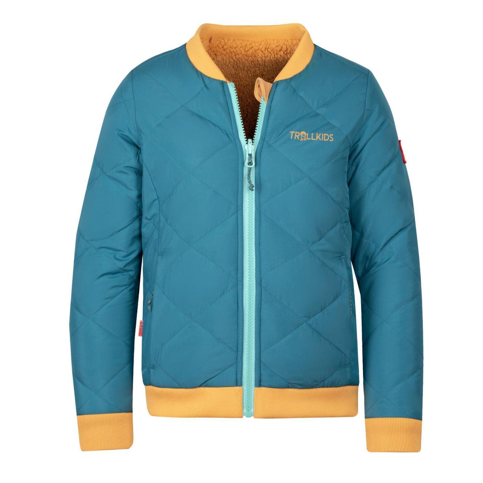 Fillette Reversible jacket Hamar blue-green/honey/water blue