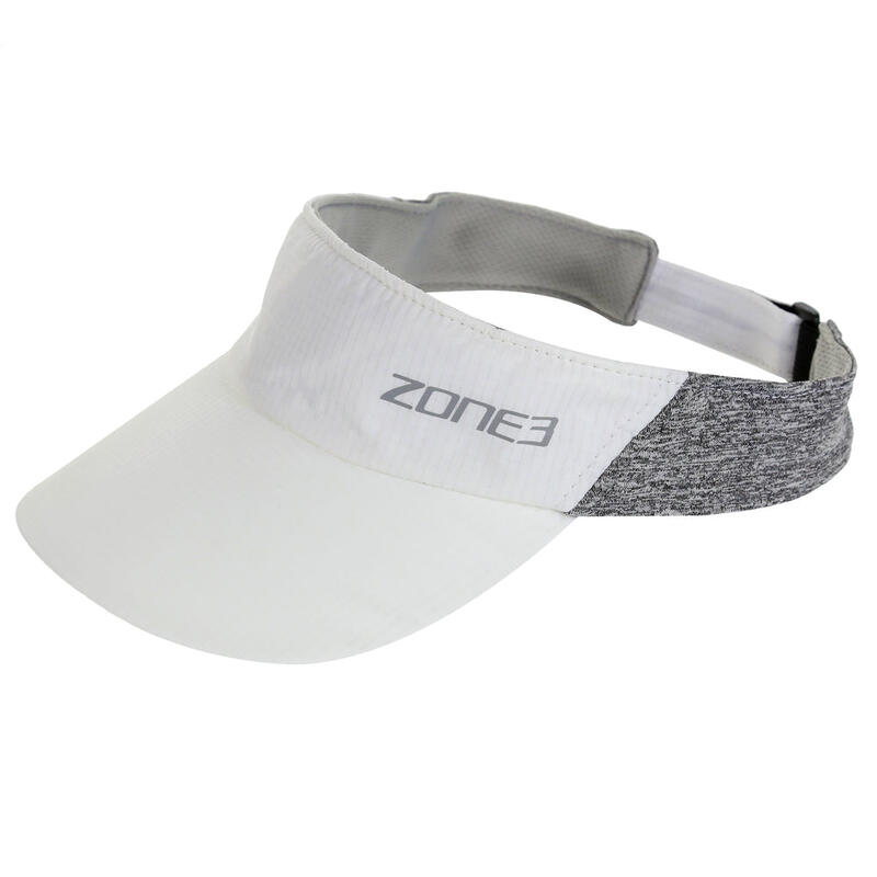 Lightweight Race Visor for Training and Racing WHITE/CHARCOAL MARL/ SILVER