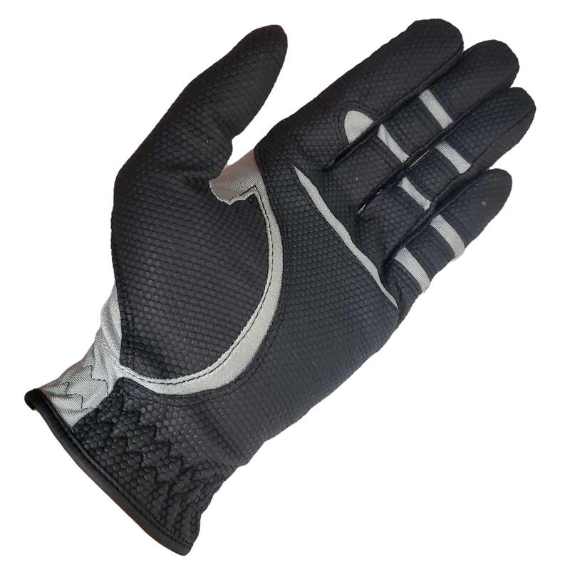 中性彈性透氣高爾夫手套(左手) - 黑色/銀色