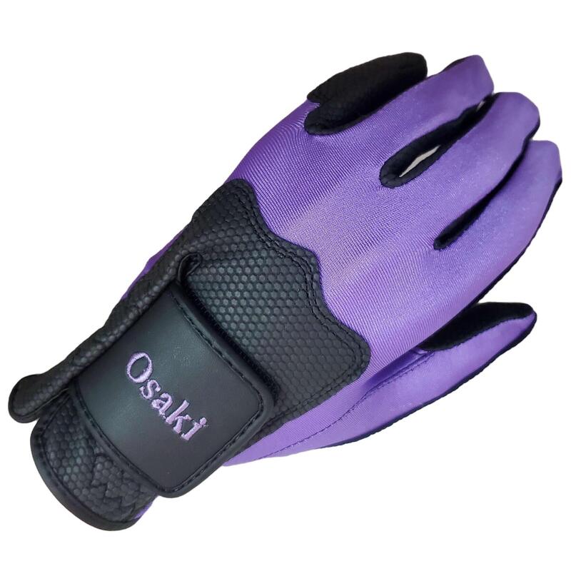中性彈性透氣高爾夫手套(左手) - 黑色/紫色