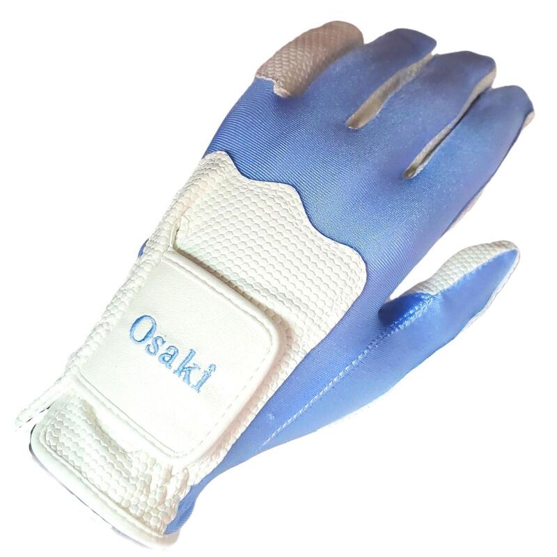 中性彈性透氣高爾夫手套(左手) - 白色/藍色