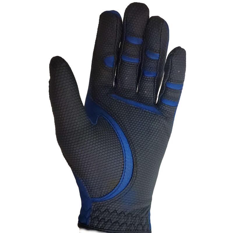 中性彈性透氣高爾夫手套(左手) - 黑色/軍藍色