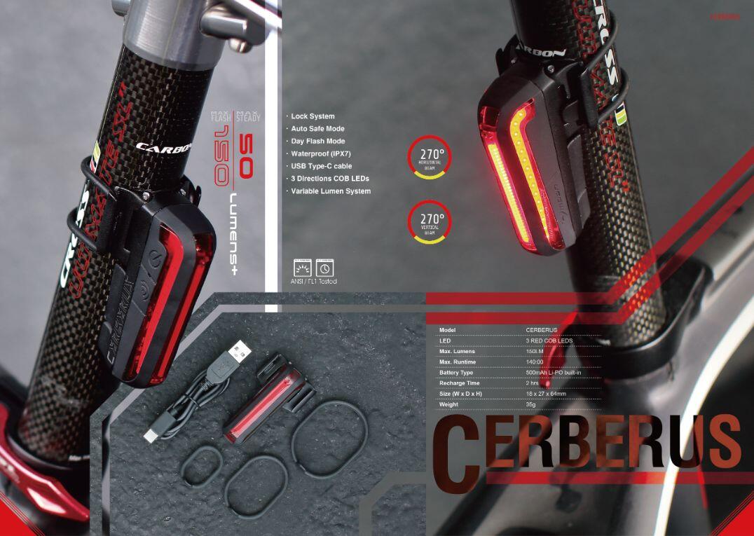Lampka rowerowa tylna Moon Cerberus 150lm 3/6