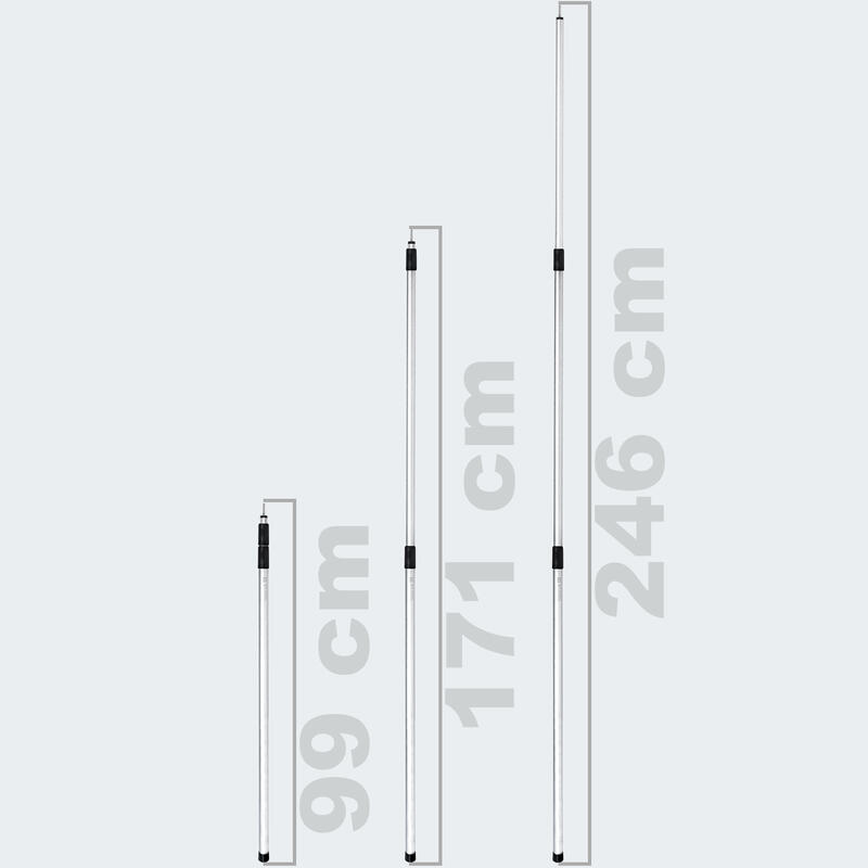 2 postes de tenda telescópicos 'big' 100-240 cm | postes para lona, encerado