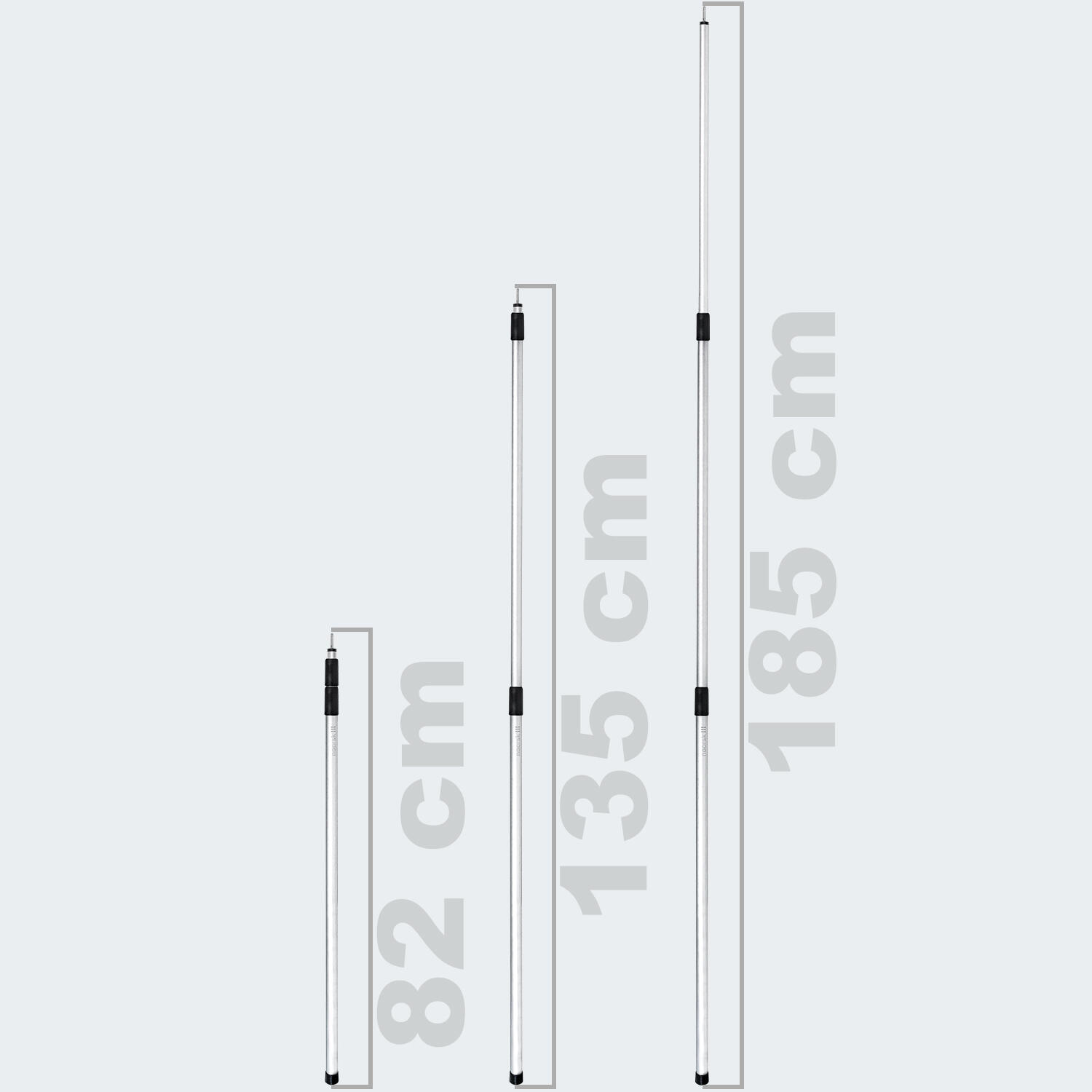 Camping Aufstellstangen Teleskop Aluminium stufenlos 80-180 cm 2 Stück 7/7