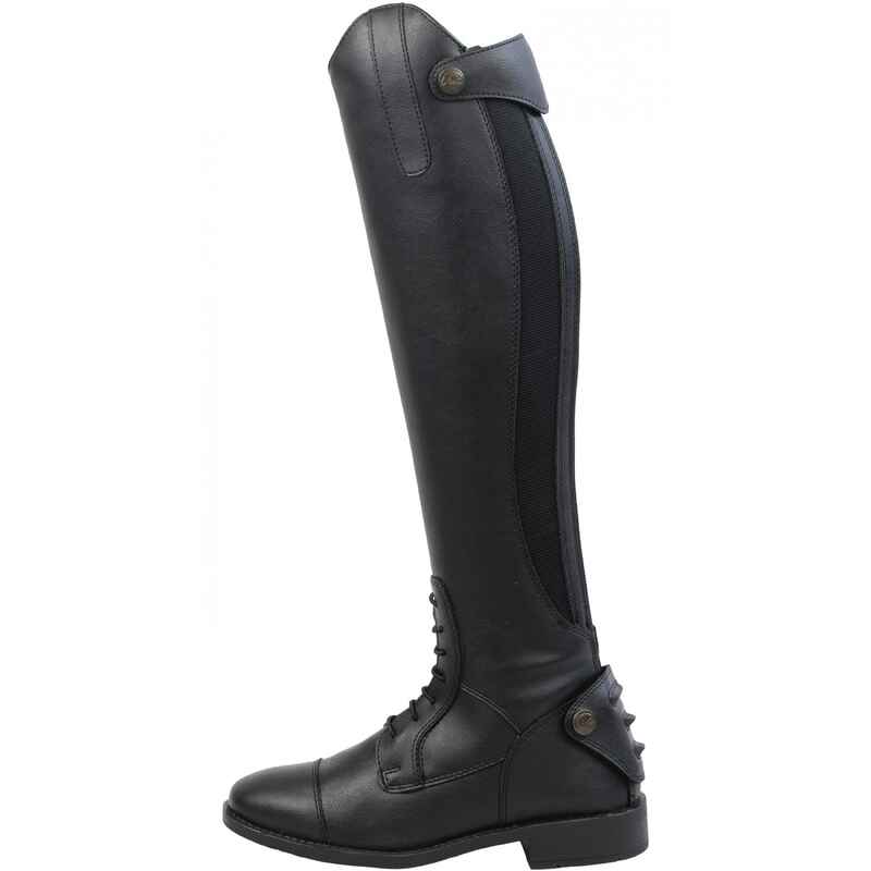 Damen Reitstiefel CALGARY Kunstleder schwarz kurz/weit