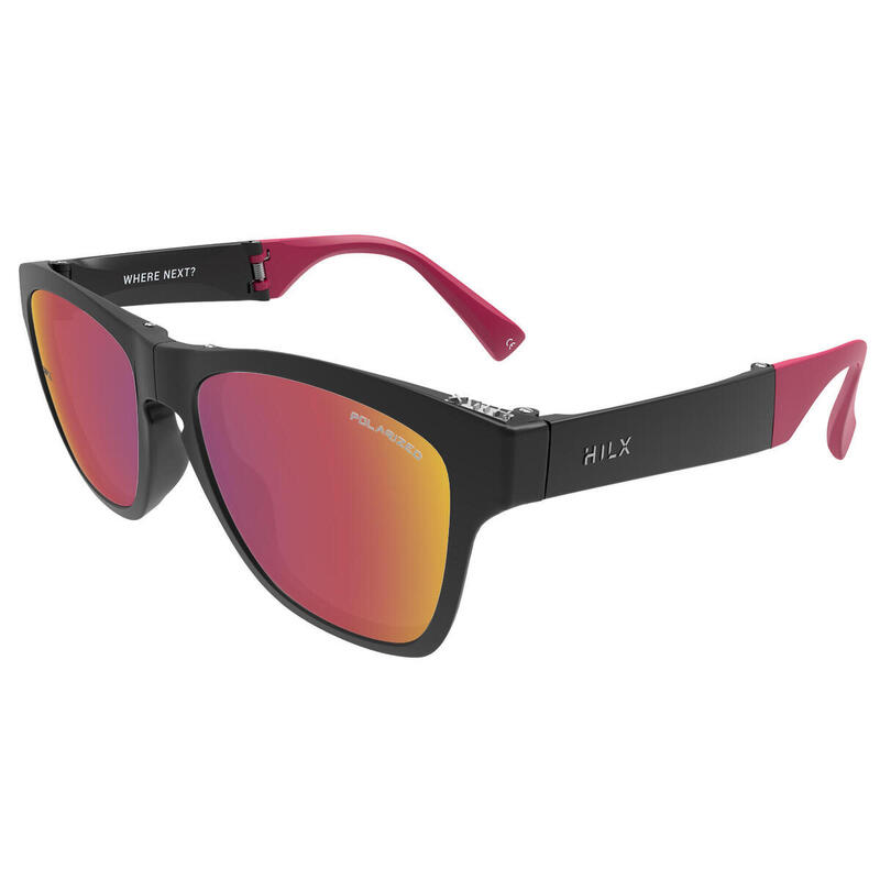 UNFOLD 防水防眩光防刮遠足太陽眼鏡 - 黑色/粉紅色
