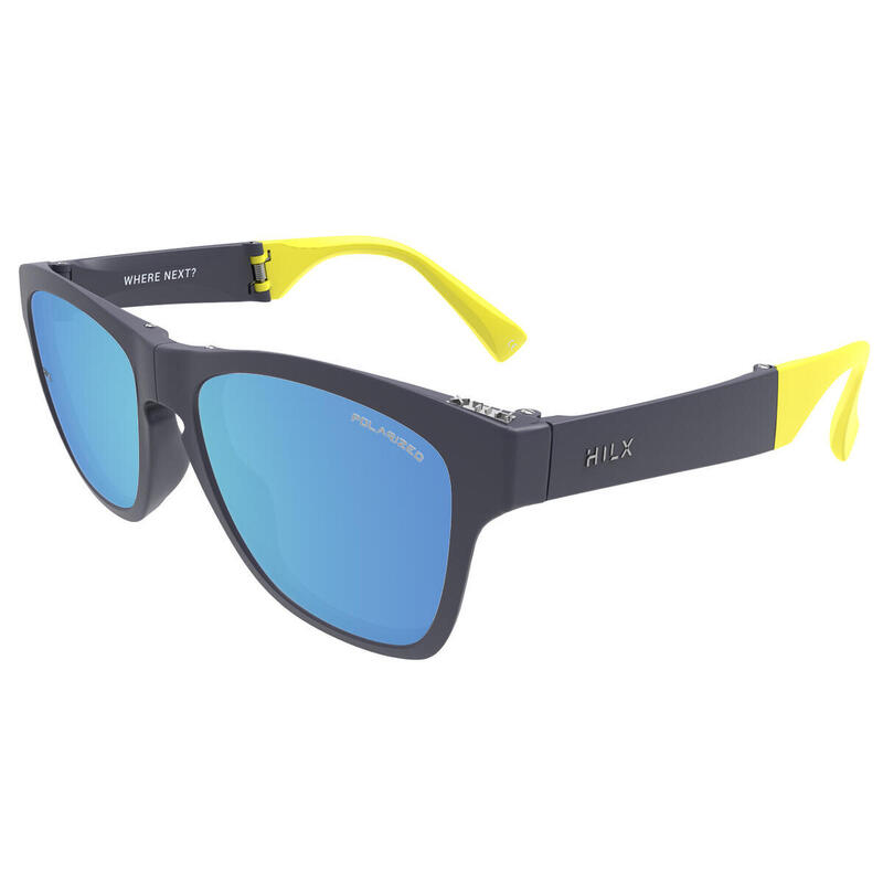 UNFOLD Hydrophobic Anti-glare Anti-scratch Hiking Sunglasses - Black/Blue/Yellow