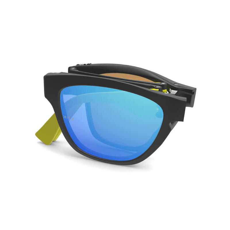 UNFOLD Hydrophobic Anti-glare Anti-scratch Hiking Sunglasses - Black/Blue/Yellow