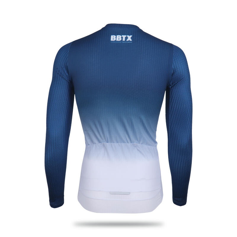 Maillot manga larga BBTX entallado LX 1000 Unisex color Azul y Blanco