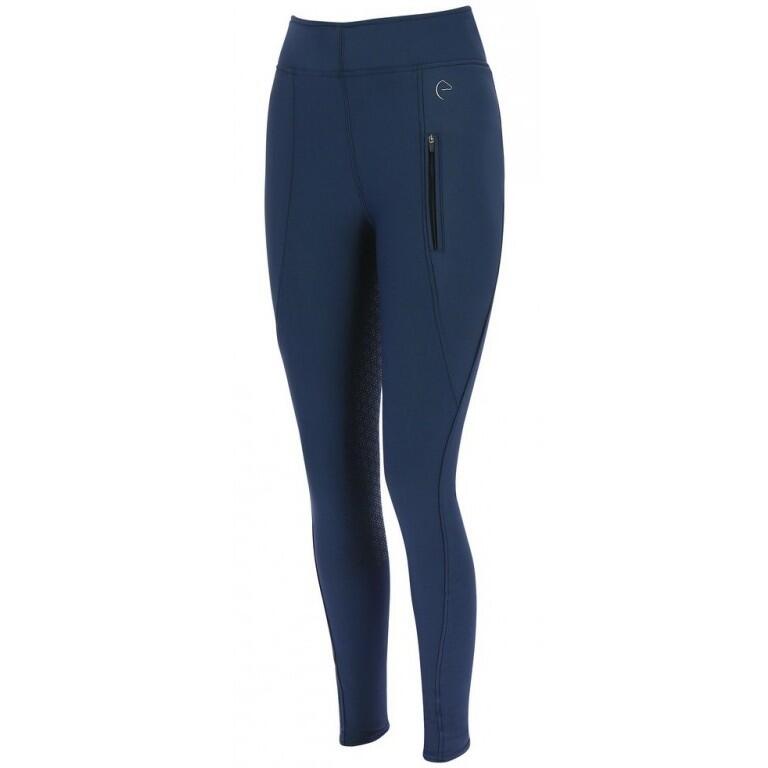 Winter Damen Reitleggings Silikon Vollbesatz DOLOMYT marineblau