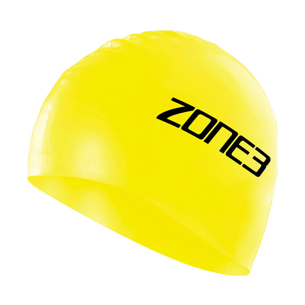 ZONE3 Silicone Swim Cap Adult YELLOW