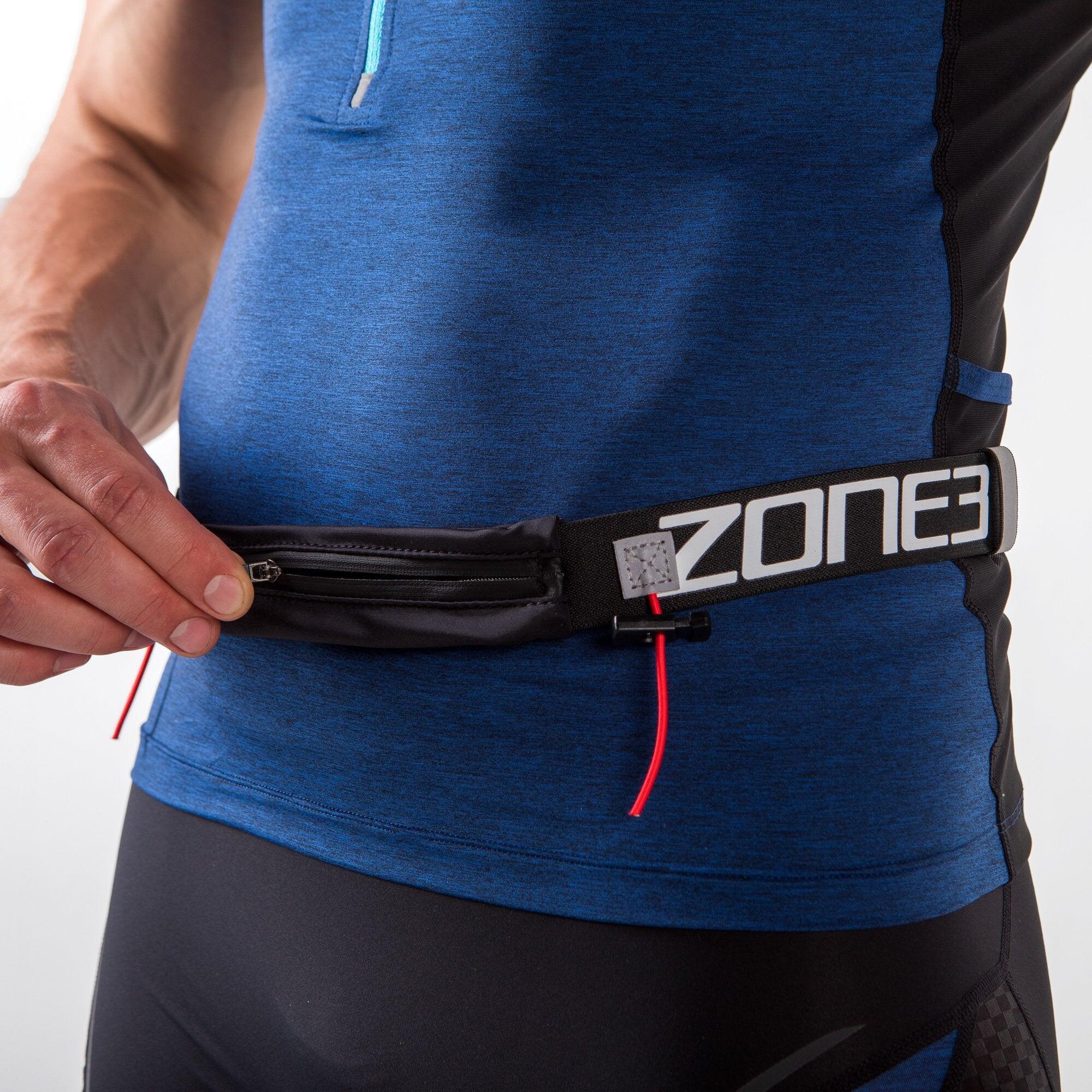 Endurance Number Belt with Lycra Fuel Pouch and Energy Gel Storage Women's Black 2/4