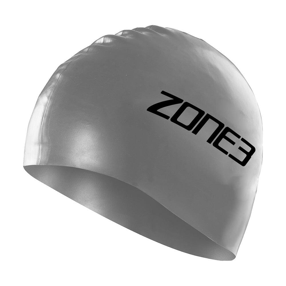ZONE3 Silicone Swim Cap Adult SILVER