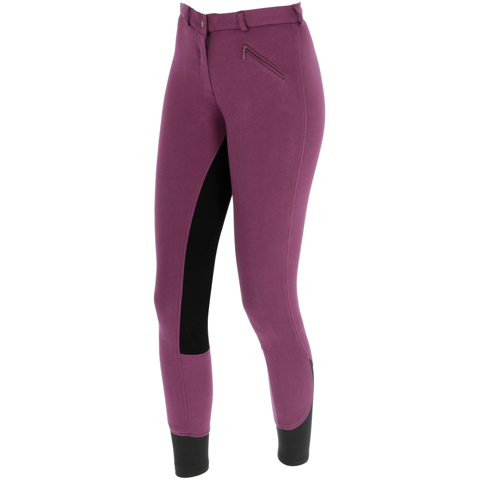 COVALLIERO Kinder Reithose Vollbesatz ECONOMIC brombeer