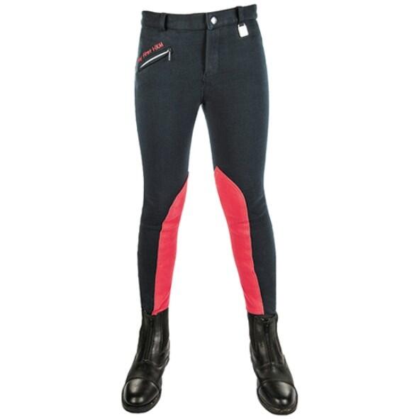 HKM Kinder Reithose Kniebesatz MY FIRST dunkelblau/dunkelpink