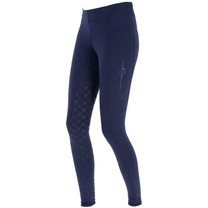 Damen Reitleggings Silikon Vollbesatz EQUONA dunkelblau