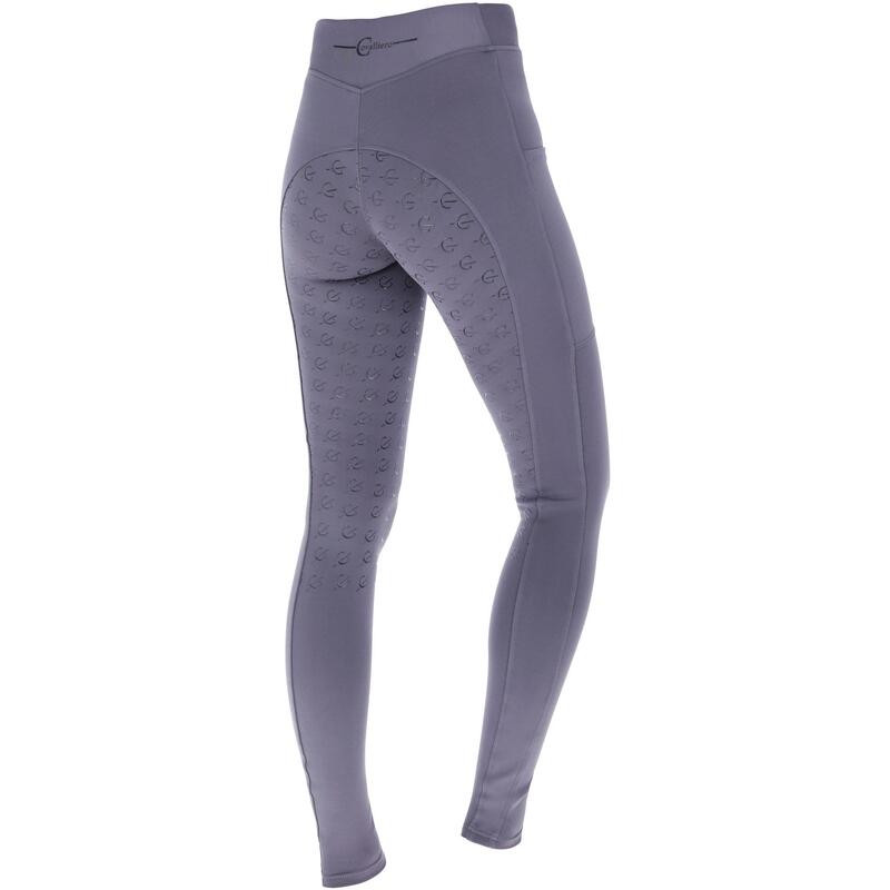 Damen Reitleggings Silikon Vollbesatz CLASSIC STAR graphite