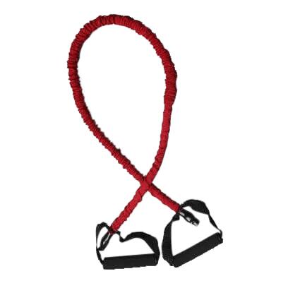 Трубчатый эспандер Matchu Sports Fitness Elastic DeLuxe в хлопковом чехле, 3 kg, Słoneczny żółty / 5 kg, Красный флуоресцентный — фото 4
