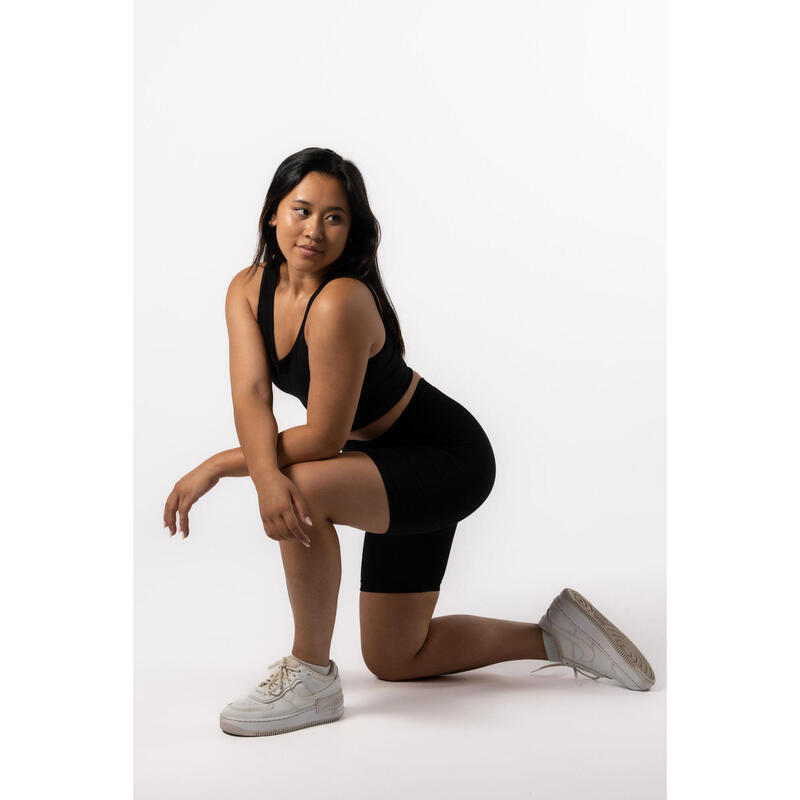Pantalones cortos de motorista 'Body' Fitness - Mujer - Negro