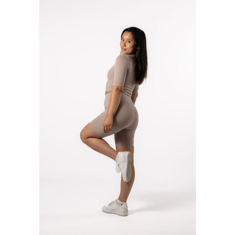 T-shirt moulant 'Body' - Fitness - Femmes - Chai Beige