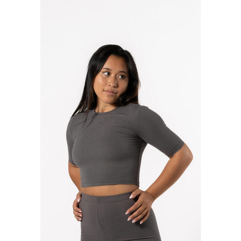 T-shirt moulant 'Body' - Fitness - Femmes - Slate Gris