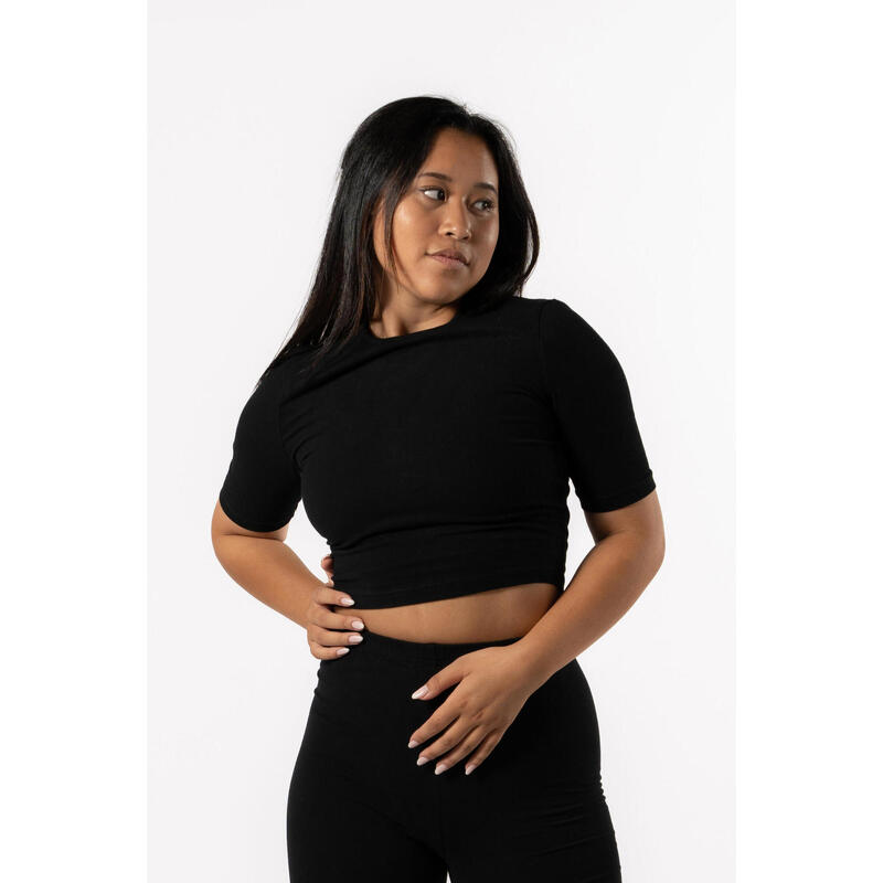 T-Shirt 'Body' Close-fitting - Fitness - Mulher - Preto