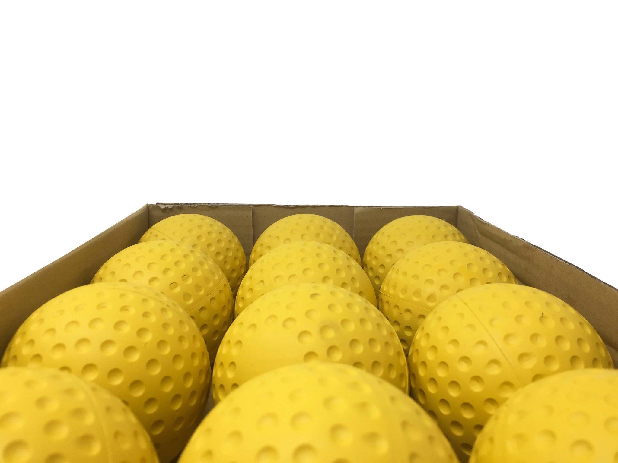  pitching machine baseball, size 9'', yellow, 1 dozen A-123 2/3