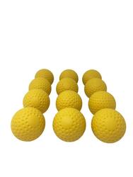 balle de baseball pour machine à lancer, taille 9'', jaune, 1 douzaine A-123