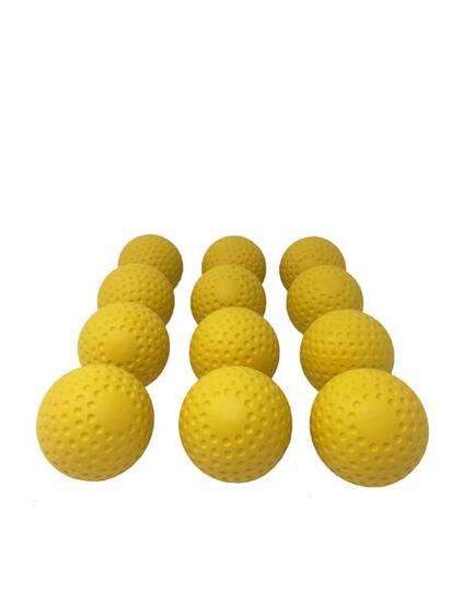 balle de baseball pour machine à lancer, taille 9'', jaune, 1 douzaine A-123