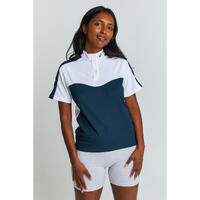 Polo de golf femme bleu Untraced et blanc