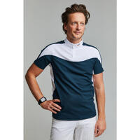 Polo de golf homme bleu Untraced et blanc