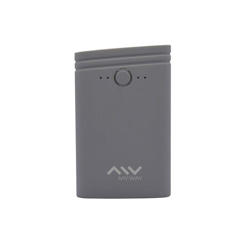 Powerbank Myway 7500 mAh USB 2 puertos 1A + 2.1A cable USB-Micro USB gris