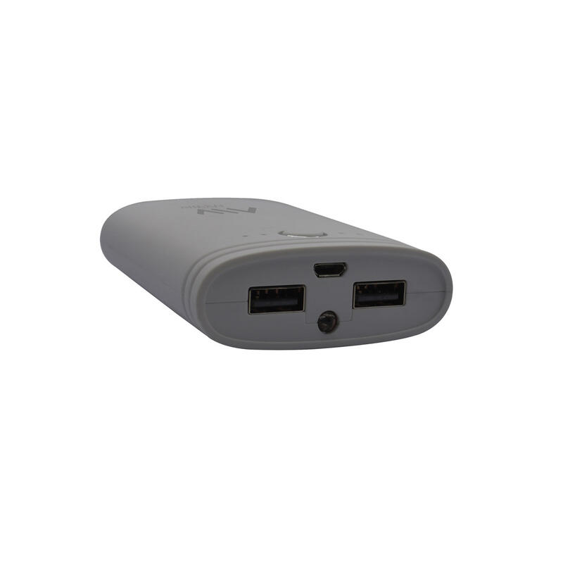 Powerbank Myway 7500 mAh USB 2 puertos 1A + 2.1A cable USB-Micro USB gris