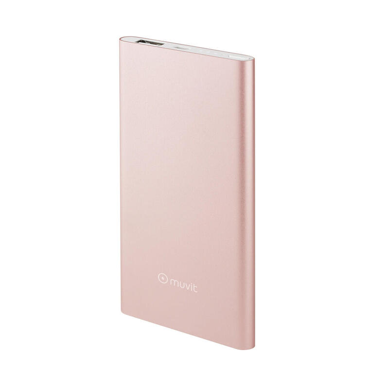 Powerbank Muvit 5000 mAh USB 2A cable USB-MicroUSB oro rosa