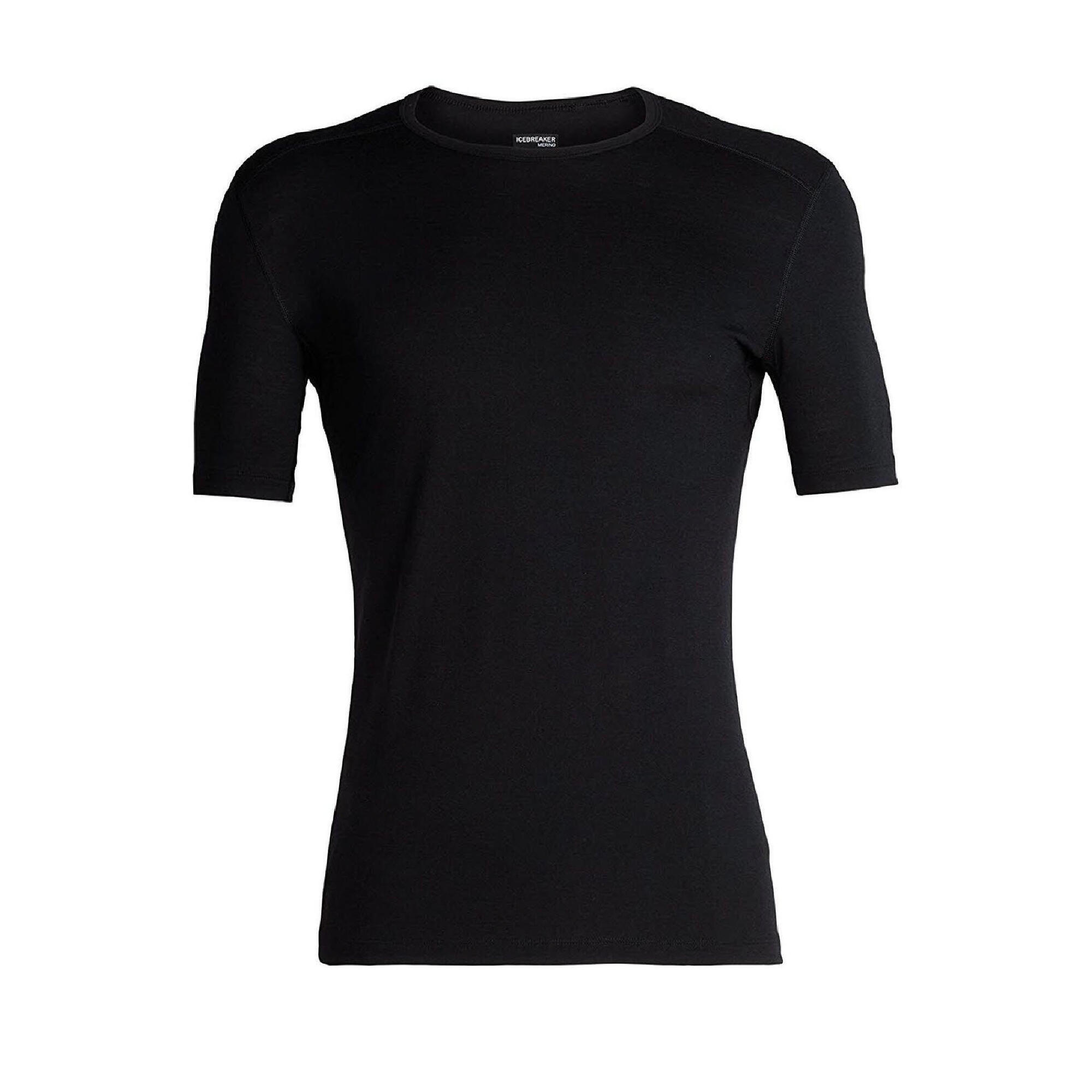 Icebreaker 200 Oasis Short Sleeved Thermal T-Shirt - Black 1/3