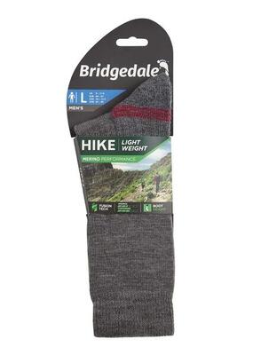 Bridgedale hike lightweight merino crew - grijs - heren