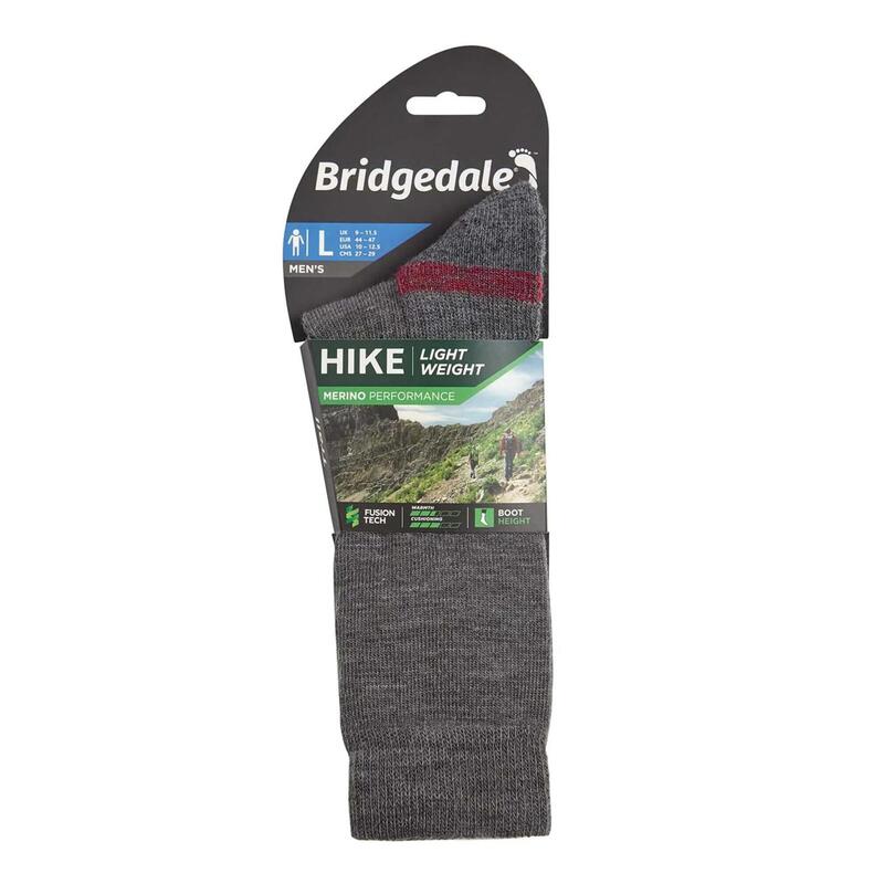 Skarpety do turystyki męskie  Bridgedale HIKE LW END BO ORI grey L