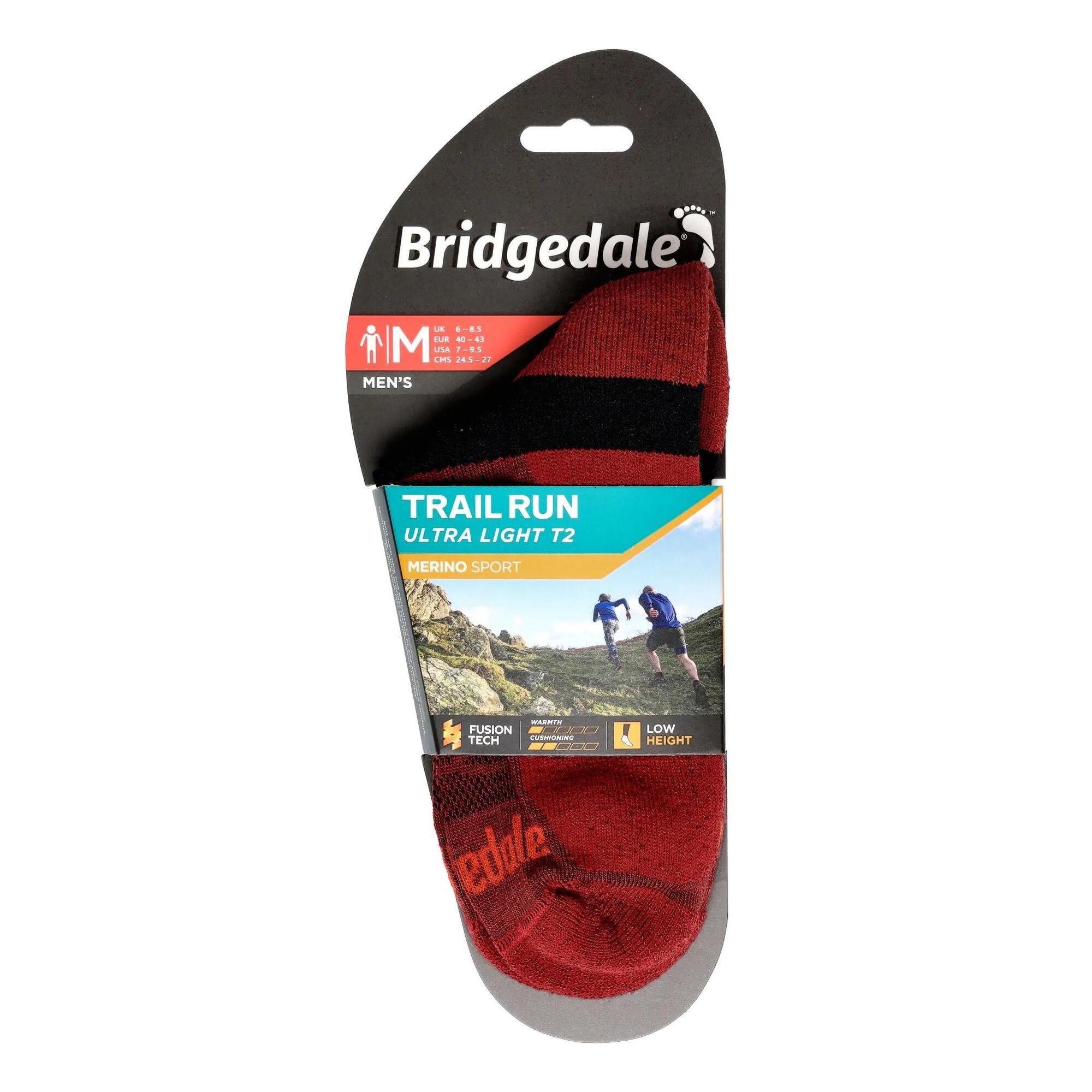 BRIDGEDALE Pánské ponožky Trail Running Ultralight T2 Merino Vlna Sport Low Cut