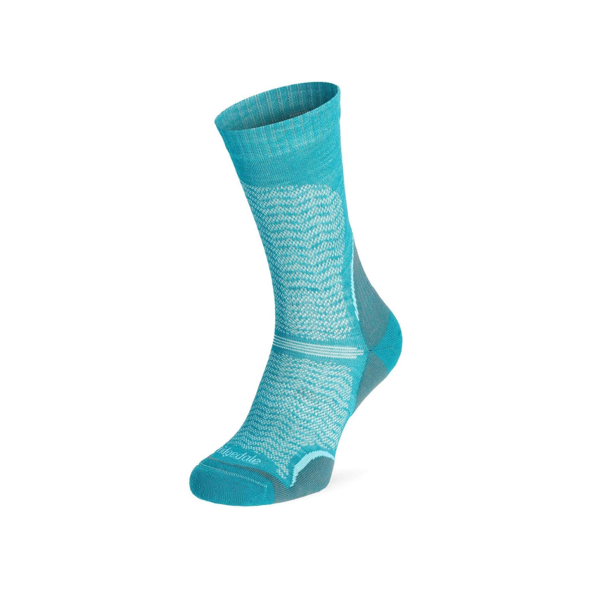 HIKE Ultralight T2 Merino Performance Original Crew Women's - Teal blue 1/5