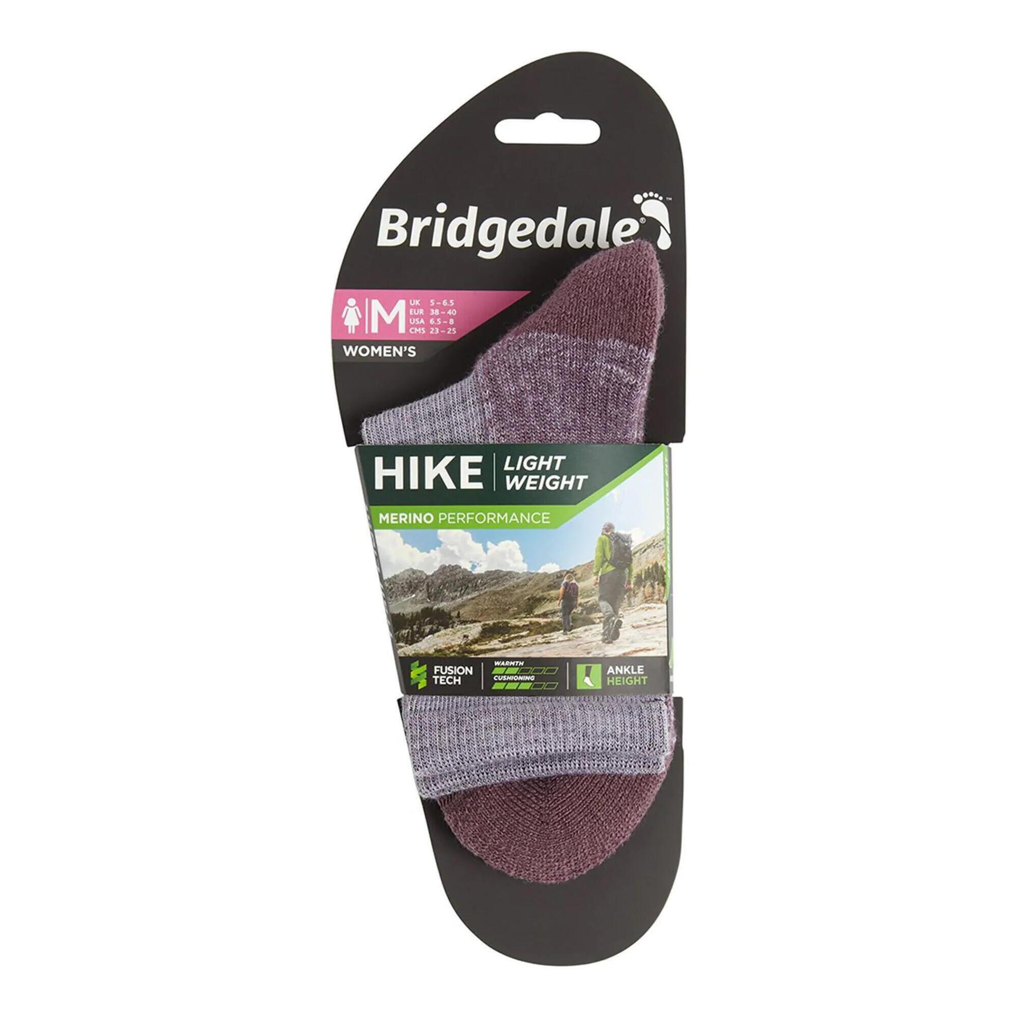 BRIDGEDALE HIKE Lightweight Merino Performance 3/4 Crew Original Women's - Damson