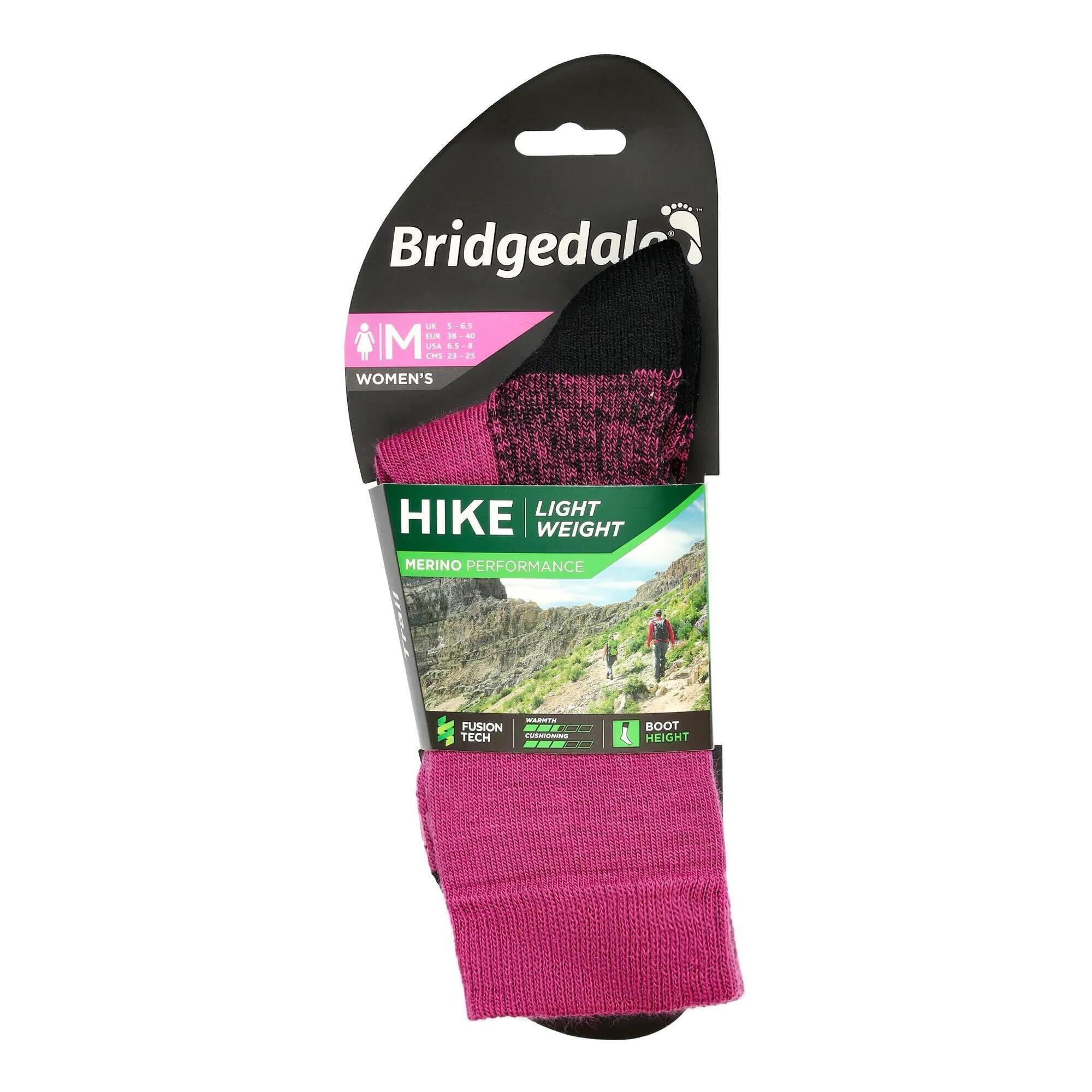 BRIDGEDALE HIKE Lightweight Merino Performance Boot Original Women's - Dark mulberry