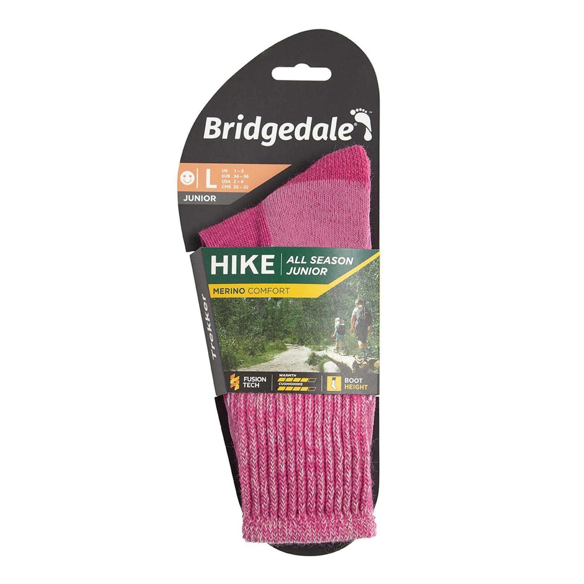 BRIDGEDALE HIKE All Season Merino Comfort Boot Junior - Pink